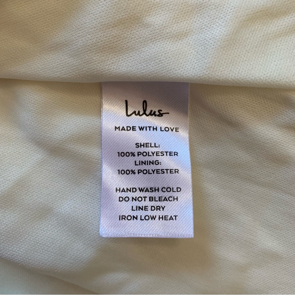 Lulus Large Lanelle Cream Ruffled One Shoulder Midi Dress NWOT Whimsical Tiered - Picture 13 of 17